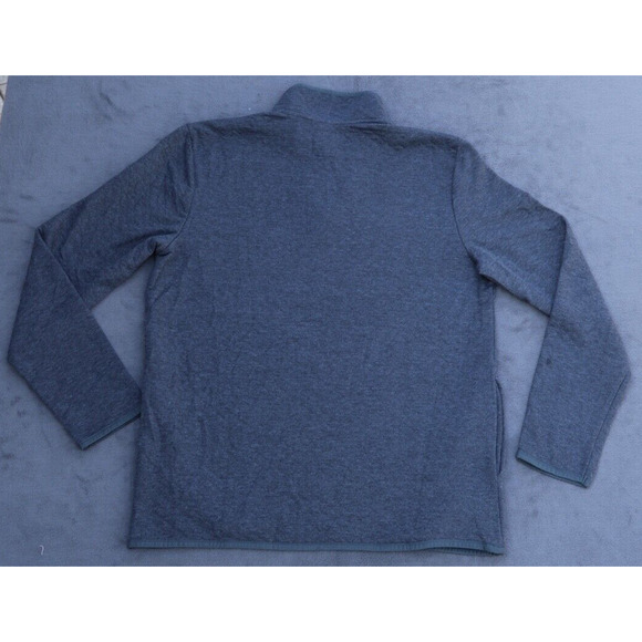 Sonoma Mens Long Sleeve Quarter Snap Pullover Fleece Large Gray - Picture 5 of 14